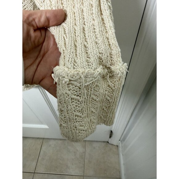 Free People cream Thien’s Hacci dolman sleeve winter casual sweater Medium - Picture 6 of 15